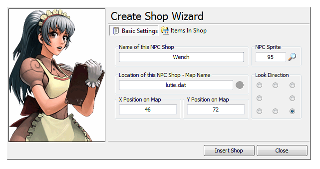 Create Shop Wizard
