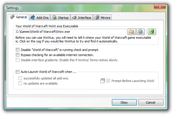 Settings Window
